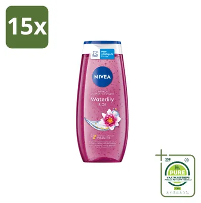 Produktbild von 15 x Nivea Duschgel Waterlily & Oil - 250 ml - Großpackung - 15 Stücke