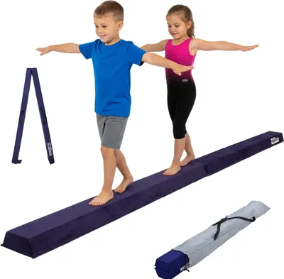 Produktbild von Schwebebalken klappbar Länge 270 cm Tragkraft 100 kg Balancierbalken inkl. Tragetasche in blau