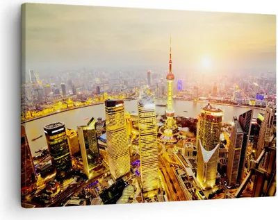 Produktbild von Bild auf Leinwand - Leinwandbild - Architektur asien gebäude - 70x50cm - Wand Bild - Wanddeko - Leinwanddruck - Bilder - Kunstdruck - Wanddekoration - Leinwand bilder - Wandkunst - AA70x50-2399