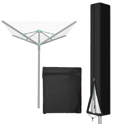 Obrázok produktu pre Poťah na sušák na prádlo, vyrobený z 210D Oxfordu, ochranný obal, 165 cm, so zipsom a sťahovacou šnúrou