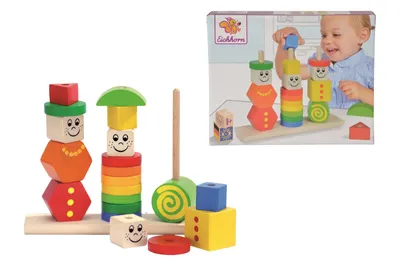 Immagine prodotto di Eichhorn Heros Figuren-Steckpuzzel, Puzzel, Motorikspielzeug, Holzspielzeug, Spielzeug, Holz, 100073422