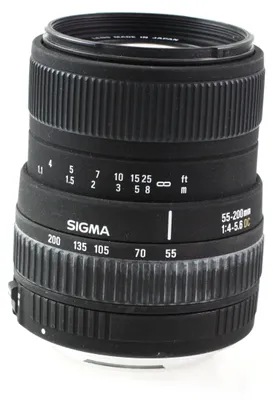 Produktbild von Sigma 55-200mm F4-5.6 DC (Canon), 55 - 200 mm, 1,1m, 25.5°, Schwarz, 7,15 cm, 5,5 cm