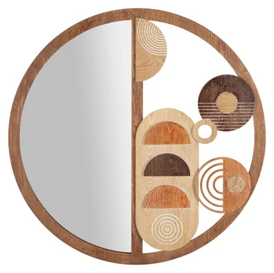 Produktbild von Wandspiegel Holz MDF 80 cm Multicolor Mauro Ferretti BLOCK