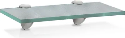 Obrázok produktu pre Sklenená polica 30x10x0,8 cm s držiakom Sklenená polica Nástenná polica Polička do kúpeľne Závesná polica Matné sklo