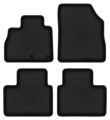 Image de Tapis de sol en moquette pour Renault Grand Scenic IV 2016- (monospace) – jeu 4 pièces, noirs, sur mesure – Wielganizator DURBAN