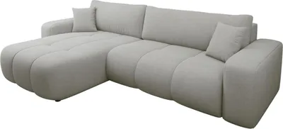 Produktbild von MIRJAN24 Ecksofa Furyn Maxi, Eckouch mit Bettkasten und Schlaffunktion, Ottomane universal, L-Form (Farbe: Velo 633)