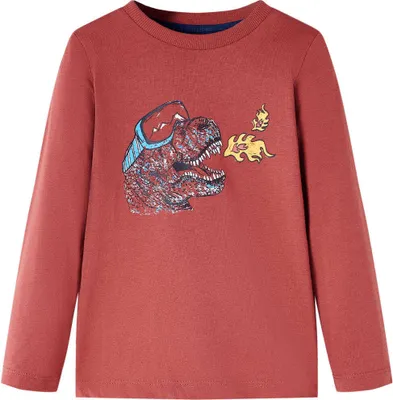 Produktbild von Kinder-Langarmshirt Dunkelrot 104