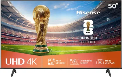 Image de Hisense 50A6Q - TV LED 50 (126 cm) - 4K UHD 3840x2160 - HDR10+ - TV connecté - 3xHDMI 2.1 - WiFi