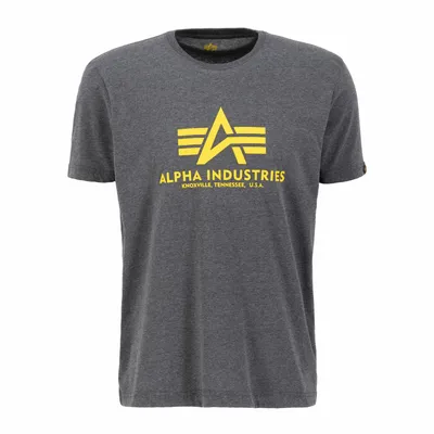 Produktbild von Alpha Industries T-Shirt Logo Patch 100501 charcoal heather XL