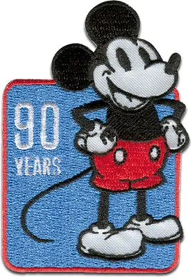 Obrázek produktu pro Disney © Mickey Mouse 90 let - nášivka, nažehlovací nášivka, nášivka, nášivky, k nažehlení, velikost: 5,0 x 7,5 cm