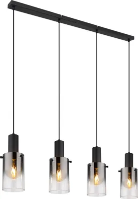 Produktbild von Globo Lighting Hängeleuchte Metall schwarz matt, 4x E27