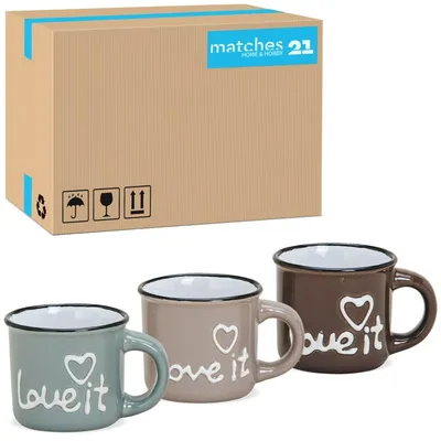 Produktbild von Moderne Keramik Espresso-Tassen 72er Set braun beige 50 ml