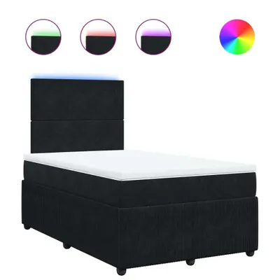 Produktbild von vidaXL Boxspringbett mit Matratze Schwarz 120x190 cm Samt