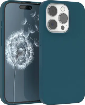 Produktbild von EAZY CASE Silikonhülle für Apple iPhone 15 Pro, Silikon Backcover Schutz in Blau