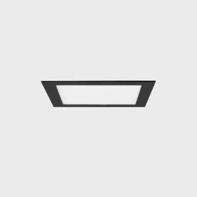 Image de KOHL LIGHTING DISC SQ : luminaire encastré avec cadre 12 x 120 mm, noir, 8 W, CRI 80, 3000 K, non gradable