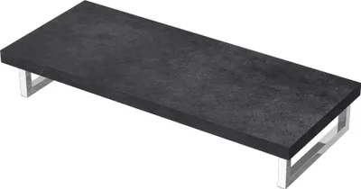 Produktbild von Mai & Mai Waschbeckenauflage 50x120cm inkl. Edelstahlkonsolenträger Waschtischhalter gebürstet Anthrazit