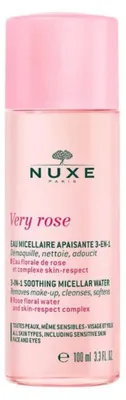 Immagine prodotto di Nuxe Very Rose, acqua micellare detergente per pelli sensibili, 100 ml