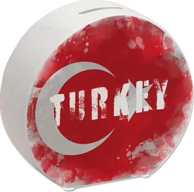 Produktbild von Spardose Türkei-Flagge im Used Look - Sparschwein für Urlauber