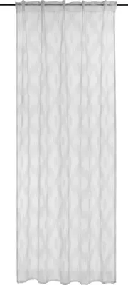 Produktbild von Elbersdrucke halbtransparente Gardine Schlaufenbandschal Rhombus 00 weiß 140x255 cm 200237 Vorhang für Wohnzimmer Schlafzimmer Küche Flur Kinderzimmer