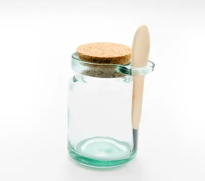 Produktbild von Ecogreen Vorratsglas 250ml mit Korkverschluss und Holzlöffel