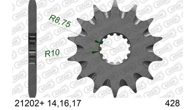 Produktbild von AFAM Kettenritzel 21202+14 Vorne Stahl
