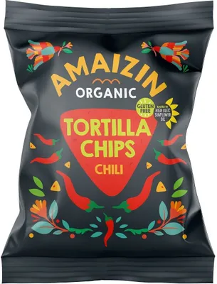 Obrázok produktu pre BEZLEPKOVÉKUKURIČNÉ TORTILLA CHILI CHIPS 75 g - AMAIZIN