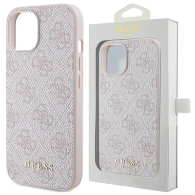 Produktbild von Guess 4G Metall Gold Logo Etui Für Iphone 15 Pro Max - Rosa