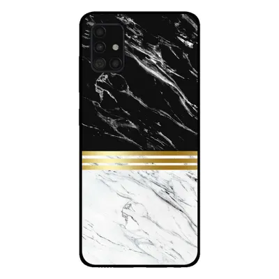 Zdjęcie produktu dla Smartphonica Etui na telefon Samsung Galaxy A51 5G o marmurkowym wyglądzie - marmurkowe etui na tylną obudowę - czarno-białe