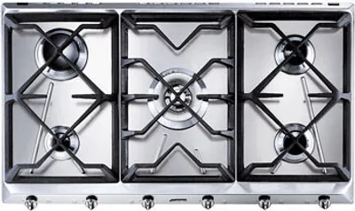 Obrázok produktu pre Smeg Universal SRV596GH5, Nerezová oceľ, Na pracovnú dosku, 90 cm, Plynový, Nerezová oceľ, 5 zone(s)