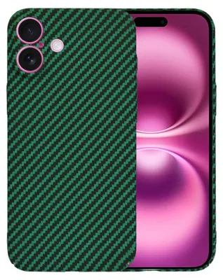Produktbild von Techsuit Carbonite FiberShell Back Cover Hülle für Apple iPhone 16 Plus - Grün