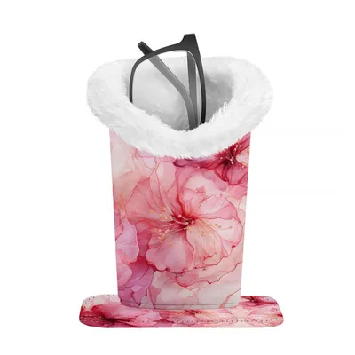 Obrázok produktu pre Puzdro na okuliare s mäkkou podšívkou, puzdro na okuliare s plyšovou podšívkou, puzdro na okuliare z umelej kože – COZYGLASS Pink