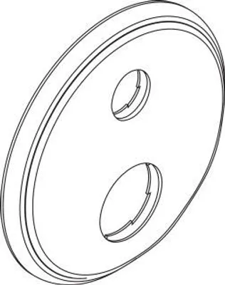 Produktbild von Hansgrohe Rosette Axor Montreux Thermostat Unterputz Ab- / Umstellventil brushed Nickel