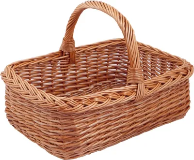 Produktbild von Einkaufskorb, Vollweide, Weidenkorb, Picknickkorb, Bügelkorb, Tragekorb