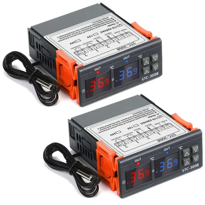 Digitaler Temperaturregler STC-3008, 110-220 V, 2 Relais, NTC-Sensor
