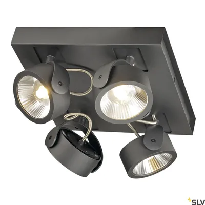 Image de KALU LED 4 Applique et plafonnier, square, noir, 3000K, 60