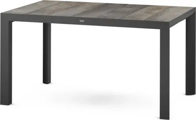 Produktbild von Siena Garden Silva Dining Tisch 140x90 cm – Aluminium (matt anthrazit) & Keramikplatte (washed grey)