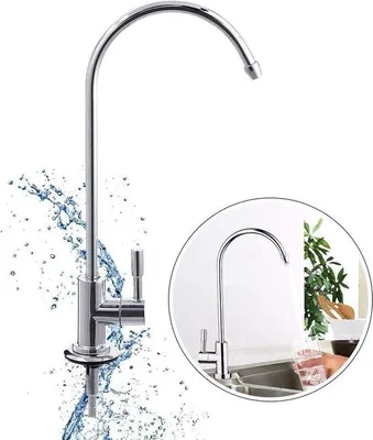 Produktbild von Küchenarmatur 1/4 Zoll - 360 Grad drehbar - Kaltwasser - Küchenarmatur mit Spülmaschine und Handwaschbecken.