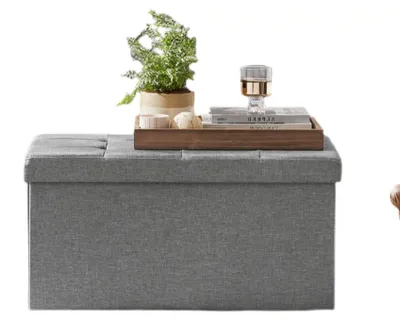 Image de Banc de rangement avec coussin de siège – Rangement à chaussures – Coffre de lit – Robuste – 76 x 38 x 38 cm