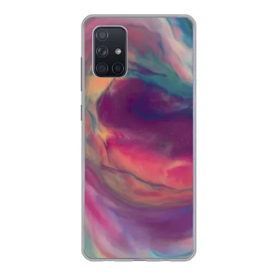 Produktbild von MuchoWow® Handyhülle Schutzhülle Hülle für Samsung Galaxy A51 5G Flüssig - Rosa - Türkis - Abstrakt Silikon Softcase Handy Hülle - Abbildung
