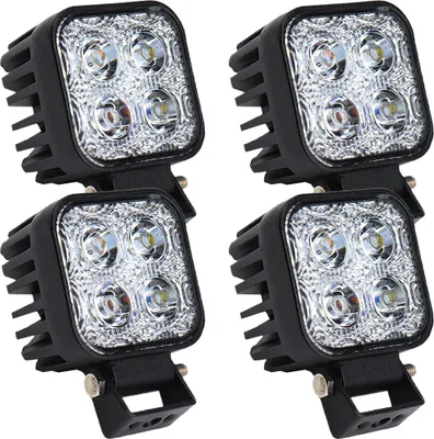 Immagine prodotto di Greenmigo 4X 12W LED Faro da lavoro IP67 Lampada fuoristrada Faro LED Luce da lavoro 12V 24V Faro supplementare Faro di retromarcia