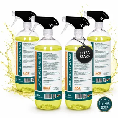 Produktbild von INOX® Multi Reiniger Konzentrat 4x1L Polster Innen Innenraum Universal Auto