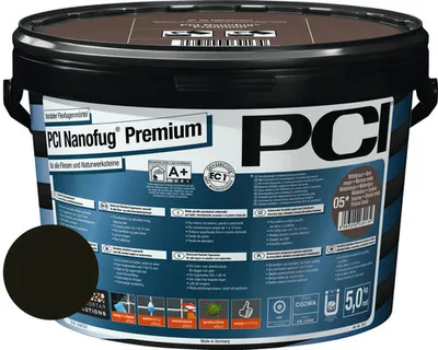 Produktbild von PCI Nanofug Premium 5kg Flexfugenmörtel Nr. 60 schwarzbraun