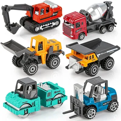 Productafbeelding van Transportwagens, mini-auto's, bouwvoertuigen, cadeau set, voor kinderen, meerkleurig