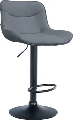 Produktbild von CLP Barhocker Vonore Kunstleder Höhenverstellbar Und 360 Grad Drehbar | Farbe grau Gestell Farbe schwarz