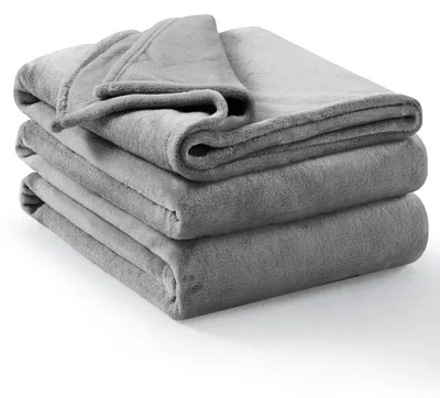Produktbild von Weiche Fleece Decke Grau - 220x240 cm