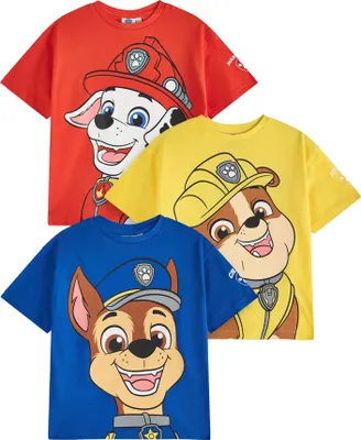 Produktbild von Paw Patrol - T-Shirt für Jungen(3er-Pack) kurzärmlig NS8719 (116) (Rot/Gelb/Blau)