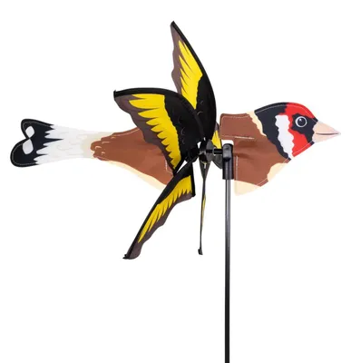 Windspiel 2-in-1 Stieglitz, Ø28x43x85cm, Stand- oder Hängemodell