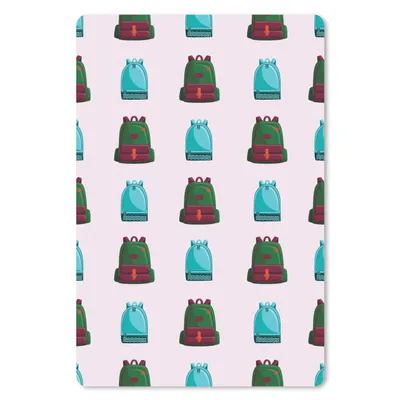 Produktbild von MuchoWow® Mauspad Mousepad Rucksack - Muster - Retro - Pastell 18x27 cm - Mousepads - Maus Mat - Pad - Mausunterlage