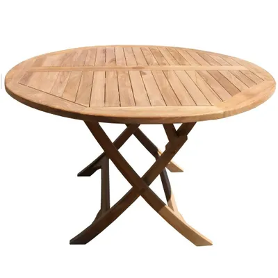 Produktbild von Teako Design Klapptisch Salerno Teakholz Massiv Rund 120cm