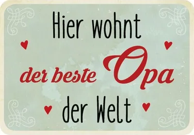 Produktbild von Kulthänger Blechschild Hier wohnt der beste Opa der Welt KH 054